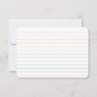 Tarjeta de agradecimiento con grilla de arcoiris i
