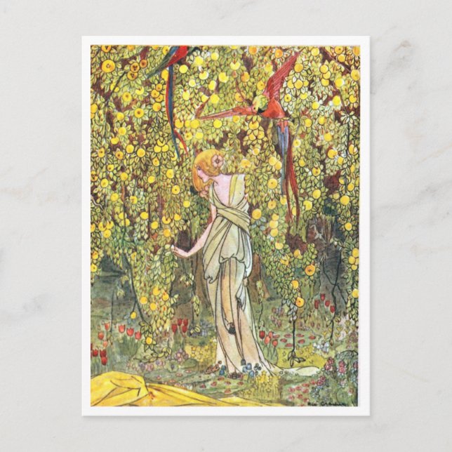 Tarjeta de agradecimiento con ilustración vintage  (Anverso)