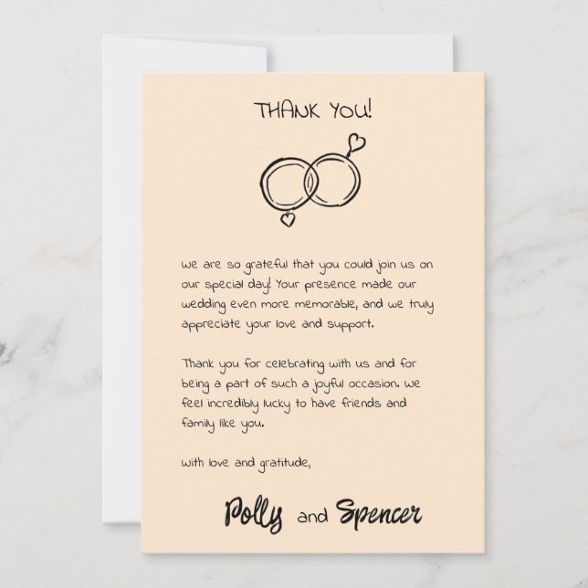 Tarjeta de agradecimiento con letra de Pastel Apri (Anverso)