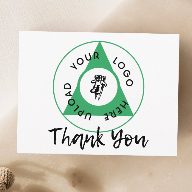 Tarjeta de agradecimiento con logotipo de negocio  (Subido por el creador)