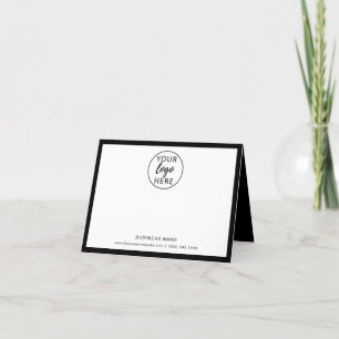 Tarjeta de agradecimiento con logotipo empresarial