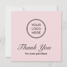 Tarjeta de agradecimiento con logotipo empresarial