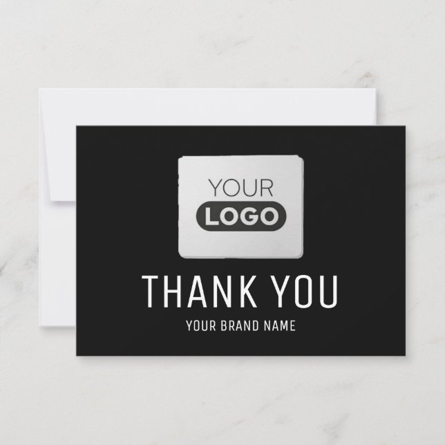 Tarjeta de agradecimiento con logotipo personaliza (Anverso)