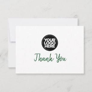 Tarjeta de agradecimiento con logotipo y mensaje p