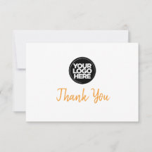Tarjeta de agradecimiento con logotipo y mensaje p