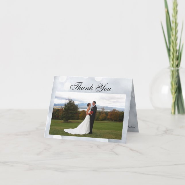 Tarjeta de agradecimiento con luces de destellos d (Anverso)