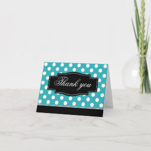 Tarjeta de agradecimiento con marco negro y lunare