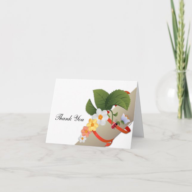 Tarjeta de agradecimiento con margaritas blancas a (Anverso)