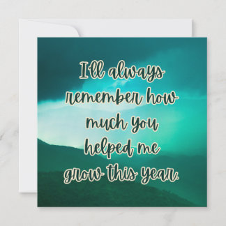 Tarjeta de Agradecimiento con Mensaje Cálido