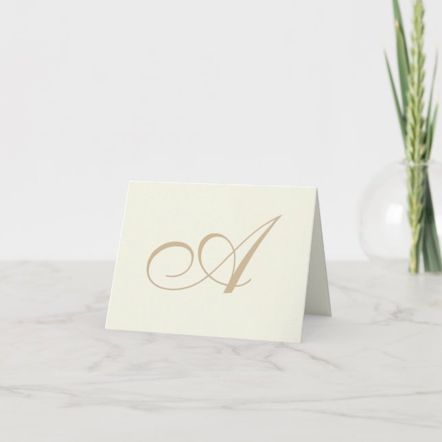 Tarjeta de agradecimiento con monograma de escritu (Anverso)