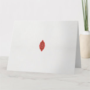 Tarjeta de agradecimiento con motivo rojo Agrade