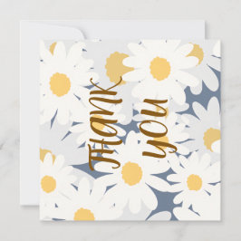 Tarjeta de agradecimiento con patrón floral de mar