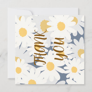 Tarjeta de agradecimiento con patrón floral de mar