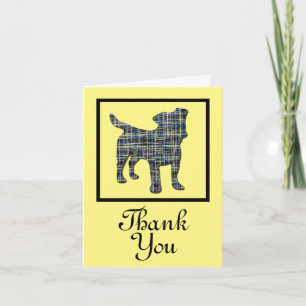 Tarjeta de agradecimiento con perro Terrier Jack R
