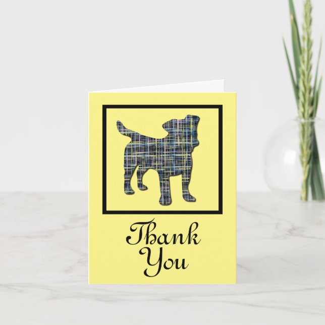 Tarjeta de agradecimiento con perro Terrier Jack R (Anverso)