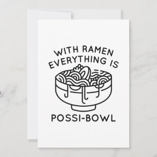 Tarjeta De Agradecimiento Con Ramen Todo Es Possi-Bowl