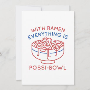 Tarjeta De Agradecimiento Con Ramen Todo Es Possi-Bowl