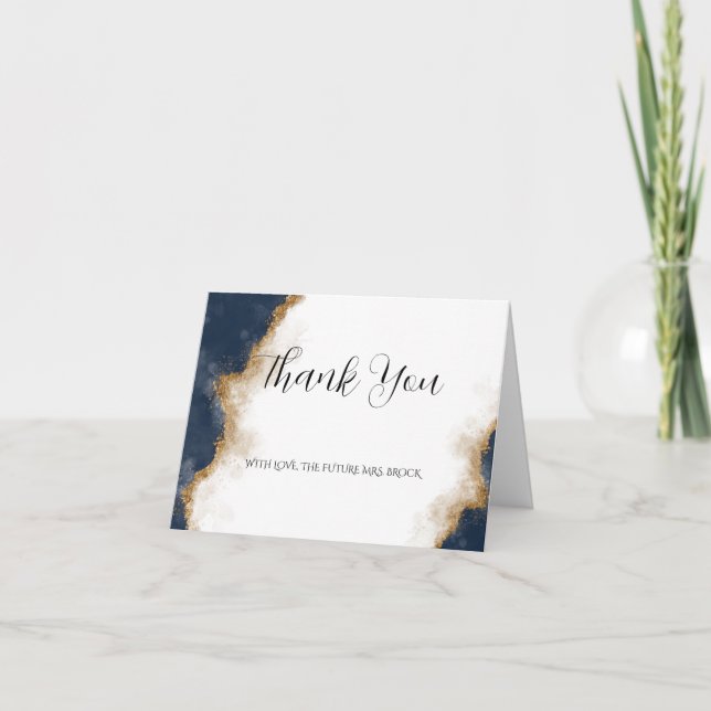 Tarjeta de agradecimiento con tema de mar (Anverso)