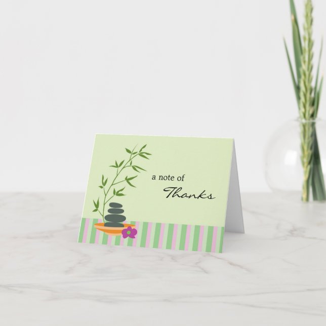 Tarjeta de agradecimiento con tema de Spa (Anverso)