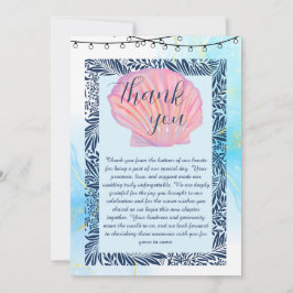 Tarjeta De Agradecimiento Con temática playera