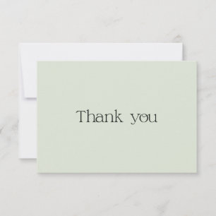 Tarjeta de agradecimiento con tipografía cursiva v