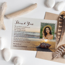 Tarjeta De Agradecimiento Conch on Beach | Compasión fotográfica Gracias