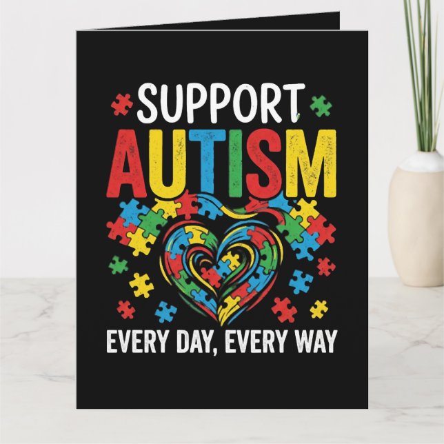 Tarjeta De Agradecimiento Conciencia sobre el autismo (Anverso)