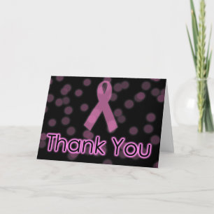 Tarjeta De Agradecimiento Conciencia sobre el cáncer de mama Gracias