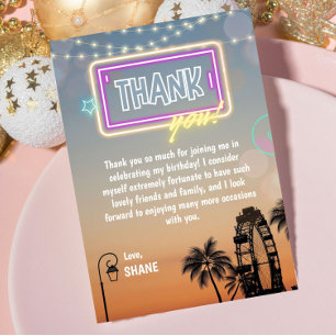 Tarjeta De Agradecimiento Concierto del Festival de Música Boho Cumpleaños