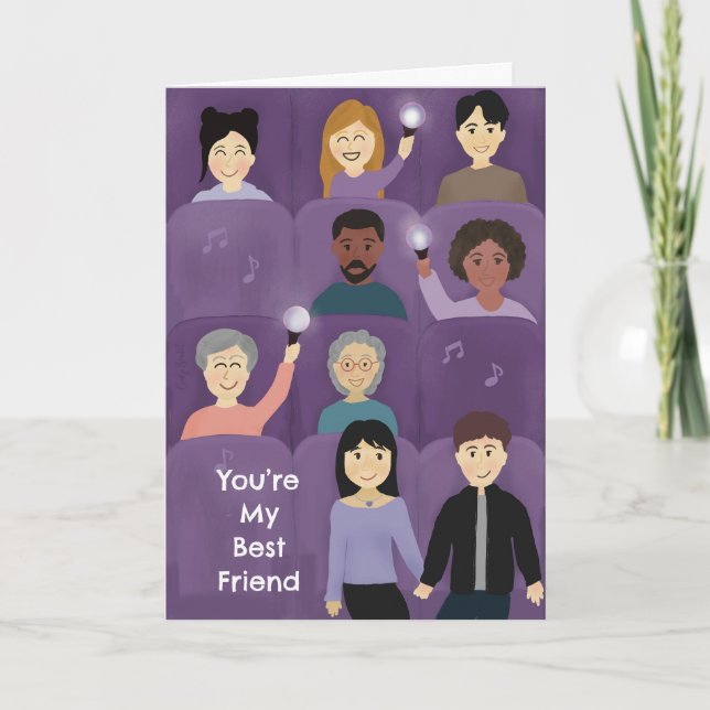 Tarjeta De Agradecimiento Concierto K-pop personalizado mejor amor amigo (Anverso)