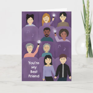 Tarjeta De Agradecimiento Concierto K-pop personalizado mejor amor amigo