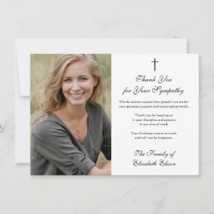 Tarjeta De Agradecimiento Condolence Sympathy Apreciation Photo Cross