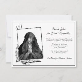 Tarjeta De Agradecimiento Condolencia bendita Virgen María