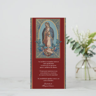 Tarjeta De Agradecimiento Condolencia funeraria de Guadalupe
