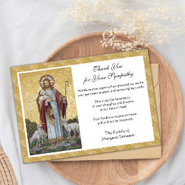 Tarjeta De Agradecimiento Condolencia religiosa católica Jesús Funeral Graci