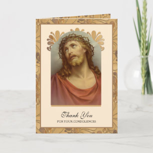 Tarjeta De Agradecimiento Condolencia Simpatía Gracias Jesús Católico