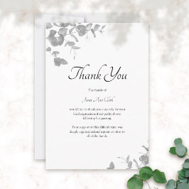 Tarjeta De Agradecimiento Condolencias funerarias simples y elegantes