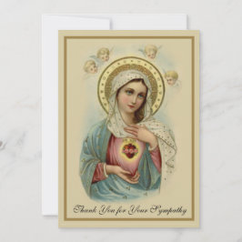 Tarjeta De Agradecimiento Condolencias Simpatía Gracias María Católica