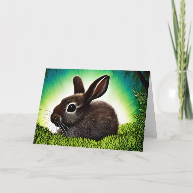 Tarjeta De Agradecimiento Conejito de cuento lindo (Anverso)