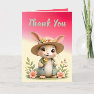 Tarjeta De Agradecimiento Conejito dulce