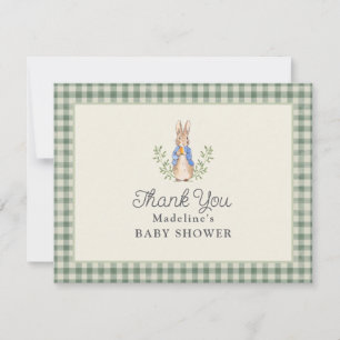 Tarjeta De Agradecimiento Conejo clásico de cuento de hadas para baby shower