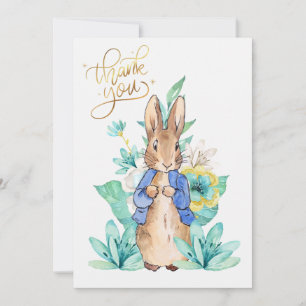 Tarjeta De Agradecimiento Conejo clásico Gracias