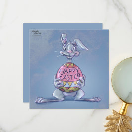 Tarjeta De Agradecimiento Conejo Feliz de Pascua