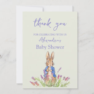 Tarjeta De Agradecimiento Conejo personalizado con chaqueta azul