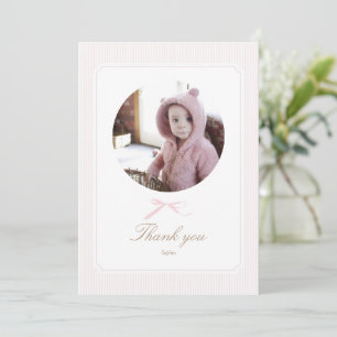 Tarjeta De Agradecimiento Conejo Vintage Rosa Algún Conejito Está Cumpliendo