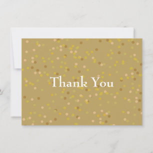 Tarjeta De Agradecimiento Confeti de Polvo de Oro Gracias