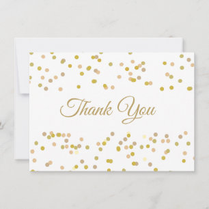 Tarjeta De Agradecimiento Confetti de polvo de oro Gracias