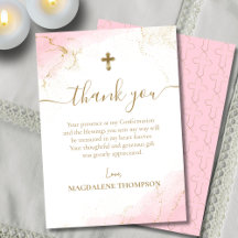 Confirmación del Chica cruzado de oro con agradeci