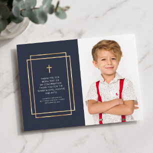 Tarjeta De Agradecimiento Confirmación Foto personalizada simple