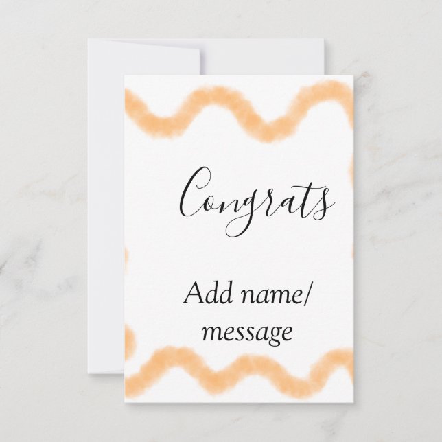 Tarjeta De Agradecimiento Congrats orange spiral Spanish border boho retro n (Anverso)